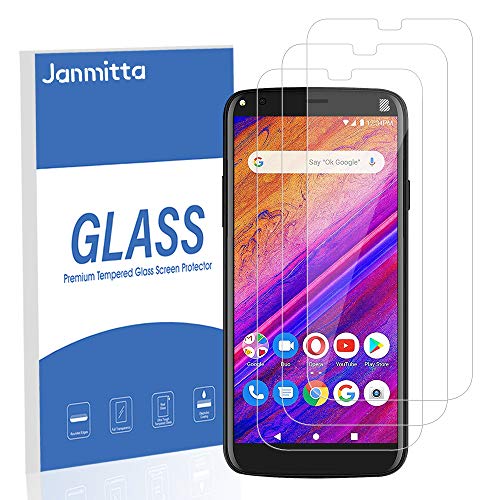 Product Cover [3 Pack] Janmitta for Blu Studio Mini Screen Protector, [Scratch Resistant][Anti-Fingerprint] Tempered Glass for Blu Studio Mini