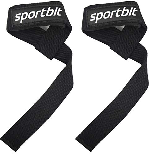 Product Cover Lifting Wrist Straps Pair (2 Straps) 23,6 inch Made of Heavy-Duty Cotton for Weightlifting Bodybuilding Powerlifting MMA Strength Training Deadlifts Cotton Padded Great for Men or Women