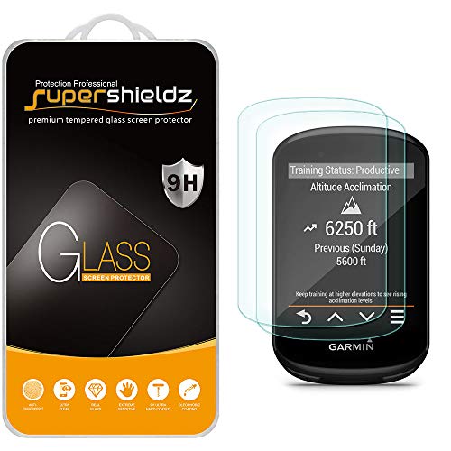 Product Cover (2 Pack) Supershieldz for Garmin Edge 530 and Edge 830 Tempered Glass Screen Protector, 0.33mm, Anti Scratch, Bubble Free