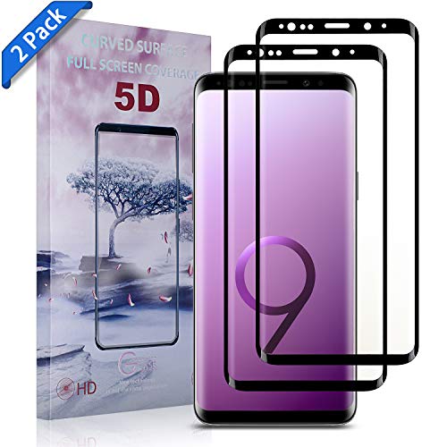 Product Cover Xawy [2-Pack] for Galaxy S9 Plus Screen Protector Tempered Glass,[Anti-Fingerprint][No-Bubble][Scratch-Resistant] Glass Screen Protector for Samsung Galaxy S9 Plus