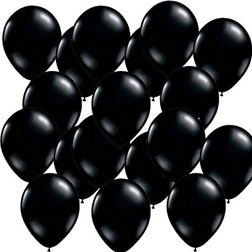 Product Cover 100 Piece 12 inch Latex Balloons Great for Graduations, Weddings, Birthdays, and Parties (Black)