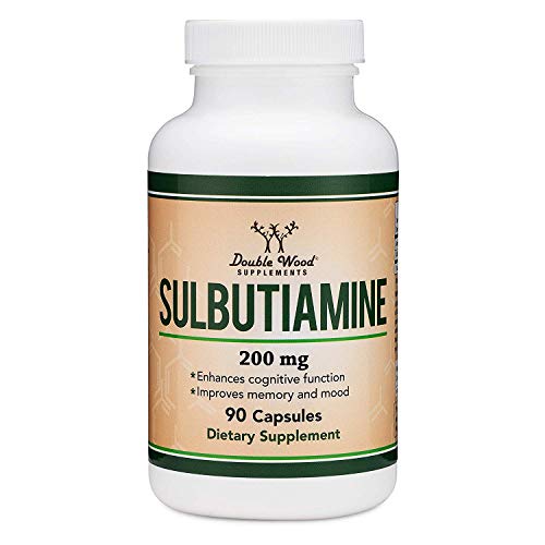 Product Cover Sulbutiamine Capsules (Nootropic Supplement for Memory, Motivation, Mood, and Focus) Lifts Brain Fog - Made in USA, Third Party Tested, 200mg by Double Wood Supplements (90 Count)