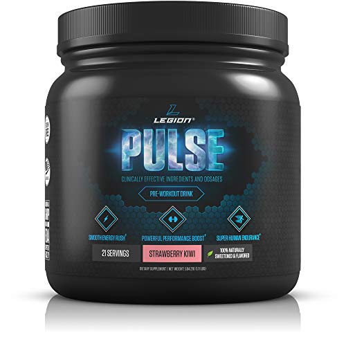 Product Cover Legion Pulse, Best Natural Pre Workout Supplement for Women and Men - Powerful Nitric Oxide Pre Workout, Effective Pre Workout for Weight Loss. (Strawberry Kiwi)