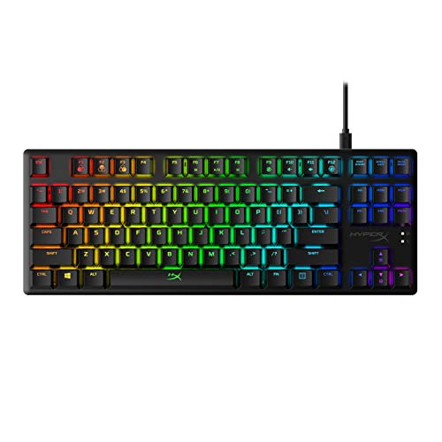 Product Cover HyperX Alloy Origins Core - Tenkeyless Mechanical Gaming Keyboard - Software Controlled Light & Macro Customization - Compact Form Factor - Linear Switch - HyperX Red - RGB LED Backlit