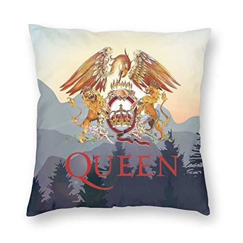 Product Cover VIMMUCIR Queen Band Logo Throw Pillow Covers Decorative Couch Pillow Cases Velvet Soft Pillow Square Cushion Cover for Sofa, Couch, Bed and Car