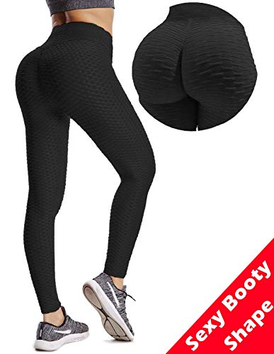 Product Cover Msicyness Women Butt Lift Yoga Pants Hight Waist Slimming Scrunch Booty Lifting Leggings Tummy Control Textured Workout Running Tights