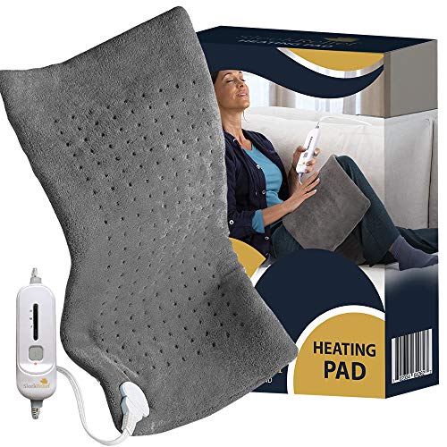 Product Cover Sleek Relief Heating Pad XL -Electric Heating Pad for Back Pain and Cramps Relief- Fast-Heating & Auto Shut Off- Moist Heat Therapy Option -Machine-Washable Pad - 3 Temperature Settings Hot Heated Pad