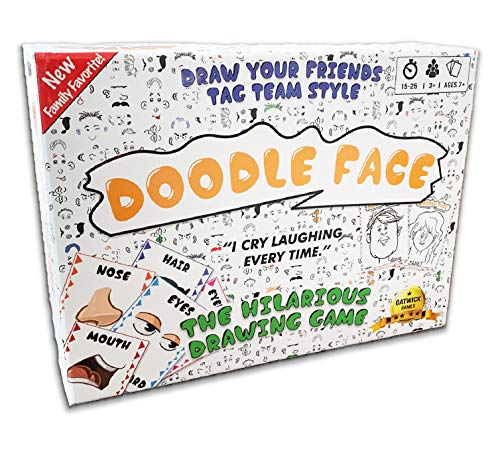 Product Cover Doodle Face! A Hilarious Game of Drawing Your Friends and Family! Best Party Game! 3-20 Players! A New Best Rated Gatwick Games Addition!
