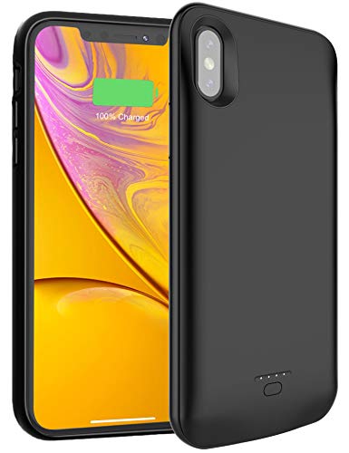 Product Cover TREEZITEK Battery Case for iPhone X iXs,4000mAh Portable Protective Charging Case Extended Rechargeable Battery Pack Charger Case Compatible with iPhone Xs iX,Black