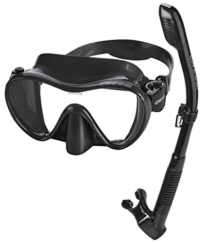 Product Cover Cressi Scuba Diving Snorkeling Kit - Freediving Mask & Dry Snorkel | F1 & Supernova Dry: Designed in Italy