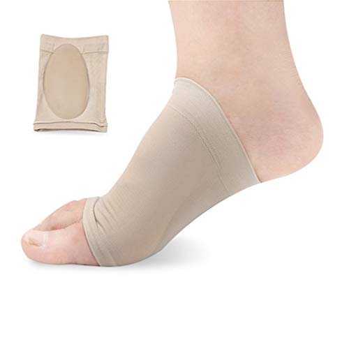 Product Cover Hmulan Compression Arch Support Sleeves Sock with Comfort Gel Pad,Arch Brace for Flat Feet Cushions for Women & Men, Plantar Fasciitis Sleeves Shoe Insert Insole, Helps Foot Pain Relief, 1 Pair