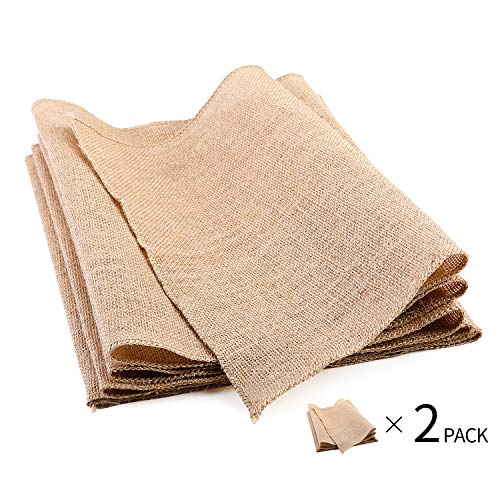 Product Cover FELIZEST 2pcs Burlap Table Runner, Natural Jute Table Runner Perfect for Weddings,Table-Runners, Decorations and Crafts. Decorate Without Mess (14 inch X 72 inch X 2 PC)