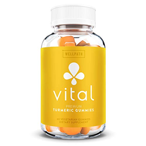 Product Cover Vital Turmeric Gummies - Turmeric Curcumin Supplement with Ginger - Tasty Gummy Alternative to Turmeric Capsules - Anti-Inflammatory - Supports Joint Pain Relief