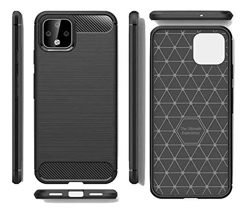 Product Cover DeeSheng Pixel 4 Case Black Slim - Scratch Resistant Bumper Black Case, Durable, Google Pixel 4 Case (2019) Cover with Shockproof and Drop Protection