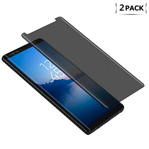 Product Cover Luminira Galaxy Note 9 Privacy Screen Protector, Premium [3D Curved] [Anti-Scratch] [Case Friendly] 9H Hardness Tempered Glass Film Screen Protector for Samsung Galaxy Note 9 [ 2 Pack ]