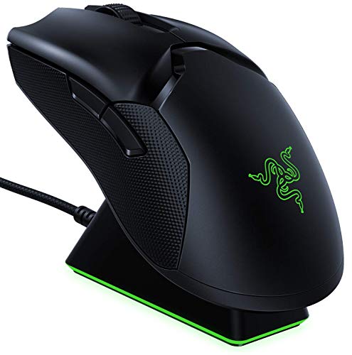 Product Cover Razer Viper Ultimate Hyperspeed Lightest Wireless Gaming Mouse & RGB Charging Dock: Fastest Gaming Mouse Switch - 20K DPI Optical Sensor - Chroma Lighting - 8 Programmable Buttons - 70 Hr Battery
