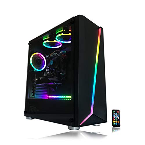 Product Cover Gaming PC Desktop Computer Intel i5 3.10GHz,8GB Ram,1TB Hard Drive,Windows 10 pro,WiFi Ready,Video Card Nvidia GTX 650 1GB, 3 RGB Fans with Remote