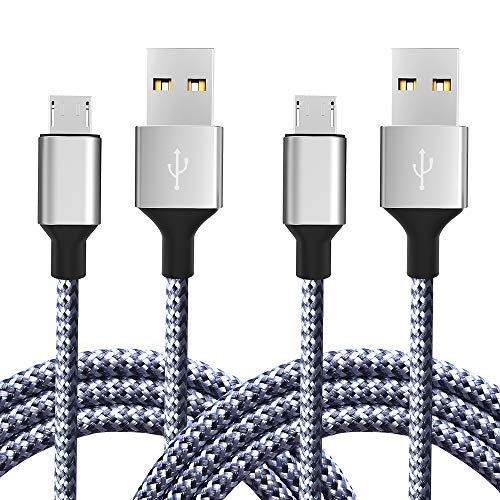 Product Cover Micro USB Cable, Taymanso Fast Android Charger Cable 6FT 2Pack Charging Cord Nylon Braided Cable Charger Cord Compatible with Samsung, Huawei, Xbox, PS4 and More Android Device