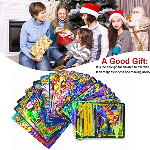 Product Cover 100 Poke Cards TCG Style Card Holo EX Full Art : 20 GX + 20 Mega + 1 Energy + 59 EX Arts with One Guaranteed GX/EX Card