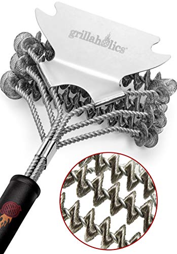 Product Cover Grillaholics Safe Grill Brush & Scraper - Best Rated Bristle Free Grill Brush in BBQ Grilling Accessories