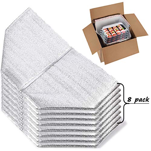 Product Cover SUNiYA reusable Insulation bags Thermal Box Liners 13 x 8.5 x 12 Metalized Box Liners 8 PCS for Lunch box shopping bag insulation lining waterproof insulation package