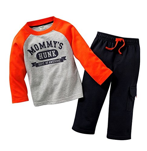 Product Cover Coralup Toddler Boys Girls Unisex Long Sleeve Cotton 2PCS Clothing Sets