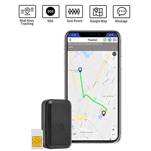 Product Cover GPS Tracker Mini Portable Car GPS Tracker SOS Real-time Tracking Device GPS Locator Sim Card Included 3 Month Data Plan GPS Finder for Vehicles Kids Dogs Cats Keys Motorcycles Pets