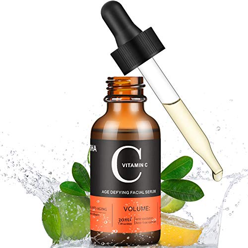 Product Cover Vitamin C Serum for Face with Vitamin E and Hyaluronic Acid, Facial Serum Light Texture & Absorbs Quickly, Fade Hyperpigmentation,Smooth the Textures 1 fl oz Anti-age Face Serum for Facial Treat