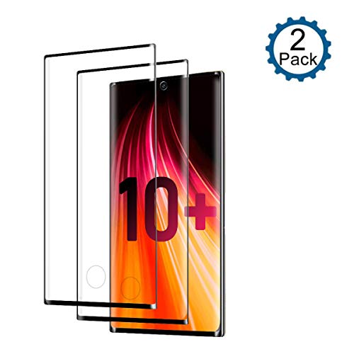 Product Cover [2Pack] Samsung Galaxy Note 10 Plus/Note 10+/10+ 5G/Note 10 Plus/10 Pro 5G Screen Protector, Tempered Glass 3D Curved EDG Coverage Anti-Scratch, Bubble Free and Case Friendly