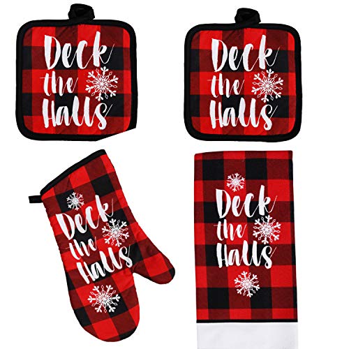 Product Cover Reeds Bundles Buffalo Plaid Christmas, Buffalo Check Christmas Décor, Buffalo Check Kitchen Towels, Christmas Buffalo Plaid, Kitchen Buffalo Check, Pot Holders and Oven Mitts (Deck The Halls)