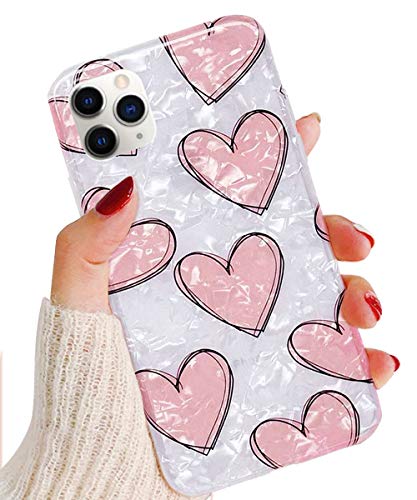 Product Cover J.west Case for iPhone 11 Pro Max, Luxury Sparkle Bling Crystal Clear Soft TPU Silicone Back Cover for Girls Women for Apple iPhone 11 Pro Max 6.5 inch Love
