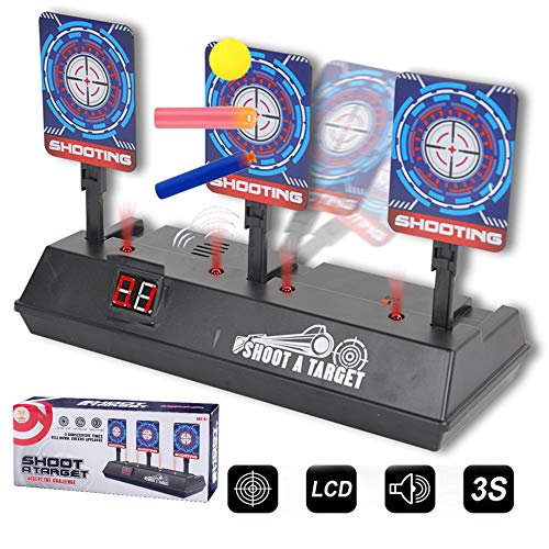 Product Cover Upgraded Electric Scoring Auto Reset Shooting Digital Target for Nerf Guns Blaster Elite/Mega/Rival Series with Wonderful Light Sound Effect, Ideal Gift Toy for Kids, Teens, Boys & Girls