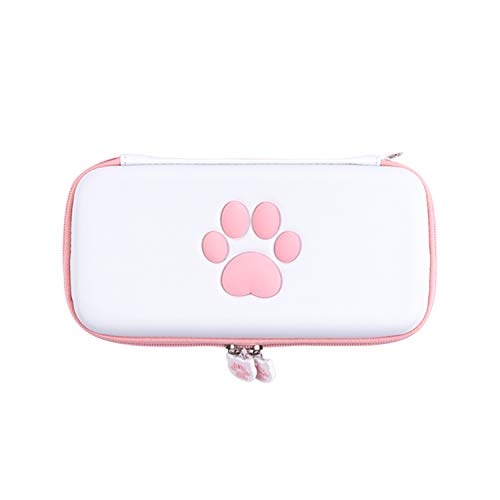 Product Cover Geekshare Cute Paw Switch Lite Travel Carrying Case for Nintendo Switch Lite Games Hard Shell Portable Storage Bag for Switch Lite & Game Accessories (Size B- Nintendo Switch Lite)