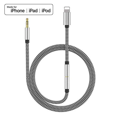 Product Cover (Apple MFi Certified) 3 in 1 Lightning to 3.5mm Audio Aux Cable, for iPhone to Car Stereo/Speaker/Headphone Adapter, Support iOS 12 or Later,for iPhone X/XS/XS MAX/8/8 Plus/7/7 Plus