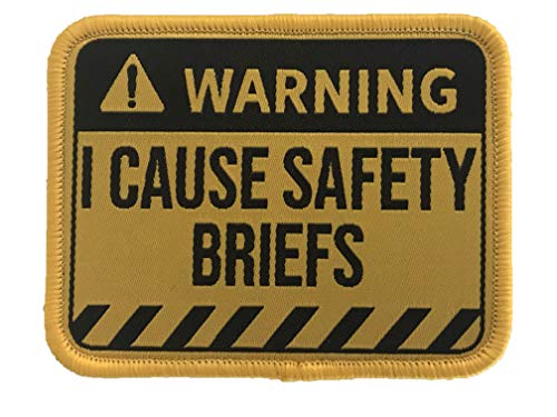 Product Cover Warning - I Cause Safety Briefs - Embroidered Morale Patch
