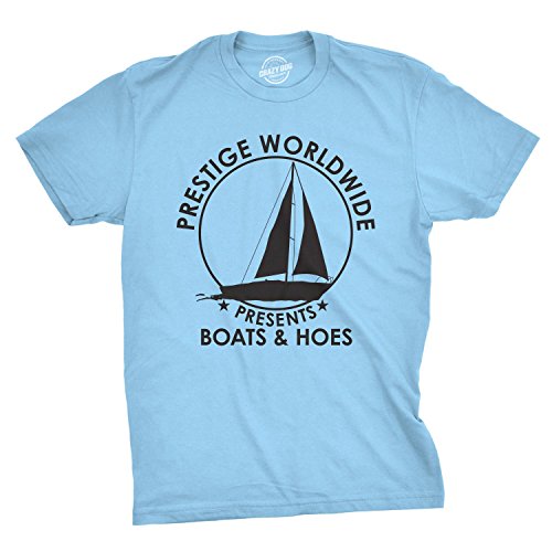 Product Cover Crazy Dog T-Shirts Mens Prestige Worldwide T Shirt Funny Cool Boats and Hoes Tee