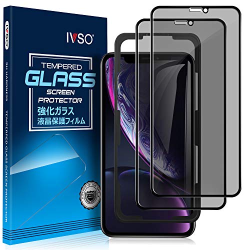 Product Cover IVSO 2 Pack Privacy Screen Protector for iPhone 11 Pro Max,iPhone Xs Max,Case Friendly Bubble Free Anti-Spy Tempered Glass Protector with Lifetime Protection