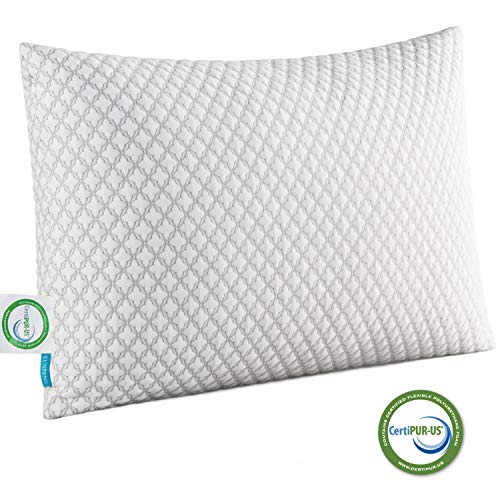 Product Cover KUNPENG Shredded Memory Foam Pillows for Sleeping - Cooling Bed Pillow Hypoallergenic with Premium Washable Cover for Back Stomach Side Sleepers Firm Soft Adjustable - CertiPUR-US - King Size