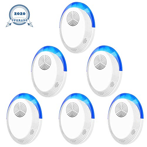 Product Cover Ultrasonic Pest Repeller, 6 Packs, 2020 Upgraded, Electronic Indoor Pest Repellent Plug in for Insects, Mice,Ant, Mosquito, Spider, Rodent, Roach, Mosquito Repellent for Children and Pets' Safe