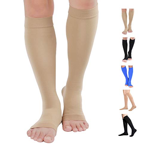 Product Cover TOFLY Compression Stockings, Open-Toe & Close-Toe, 20-30mmHg & 15-20mmHg Opaque Maternity Pregnancy Graduated Compression Socks, Swelling, Varicose Veins, Edema, 1 Pair