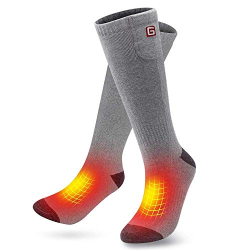 Product Cover EEIEER Heated Socks for Men Women, Electric Rechargeable Battery Heating Socks for Winter Sports Ski Hunting Camping Hiking Riding Warm Cotton Socks Foot Warmer