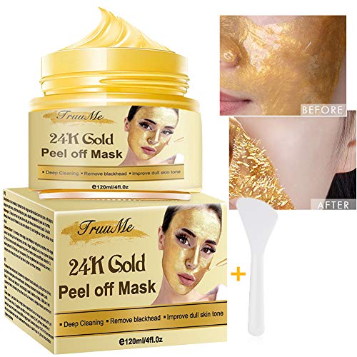 Product Cover 24k Gold Face Mask, Blackhead Remover Mask, Peel Off Blackhead Mask, Deep Cleansing Facial Mask Pore Shrinking, Anti Acne & Oil Control Soothing & Moisture Skin