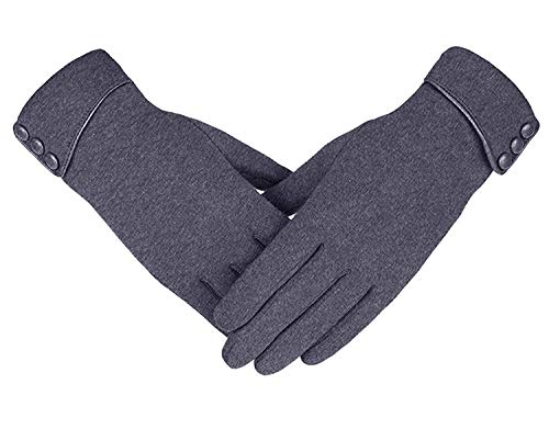 Product Cover Winter Warm Gloves for Men & Women, Touchscreen Gloves Cold Weather Cycling Gloves Windproof Winter Sports Gloves for Running, Biking, Driving, Climbing, Hiking (M, Gray)