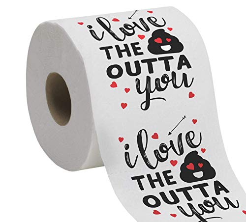 Product Cover Valentine's Day Funny Toilet Paper Gag Gift - I love the sht outta you