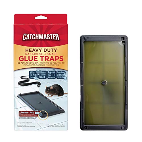 Product Cover Catchmaster Heavy Duty Rat, Mouse, Snake, and Insect Trap - 6 Glue Trays - with Hercules Putty Fastener