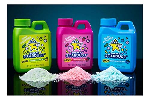 Product Cover 4ct Sour Sneaky Stardust Powdered Chewing Gum-Delicious Candy Powder That Turns into Gum as You chew!