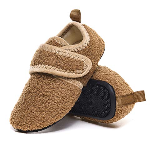 Product Cover ditont Toddler Boys Girls Rubber Sole Winter Indoor House Slippers Lightweight Socks Shoes