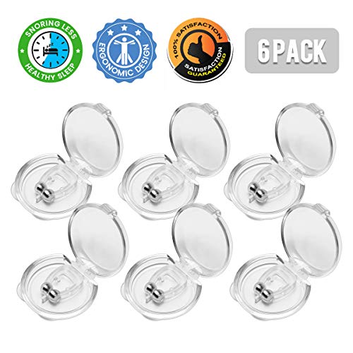 Product Cover OUTERDO Snoring Solution, Anti Snoring Devices Silicone Magnetic Stop Snore Nose Clip for Comfortable Good Sleep Ease Breathing, Nose Vent Effective Reduce Snoring for Men Women (6 PCS)