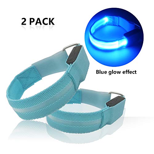 Product Cover LED Armband for Running Cycling Exercising Glow Light up in Dark Night Running Gear Safety Reflective Sports Event Wristbands with USB Charging Cord
