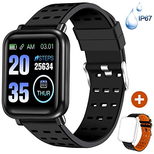 Product Cover ANCwear Fitness Tracker Watch Activity Tracker with Heart Monitor and Blood Pressure, Waterproof Bluetooth Smart Watch with Sleep Monitor & SMS Call Notification, Pedometer Watch for Men Women Kids